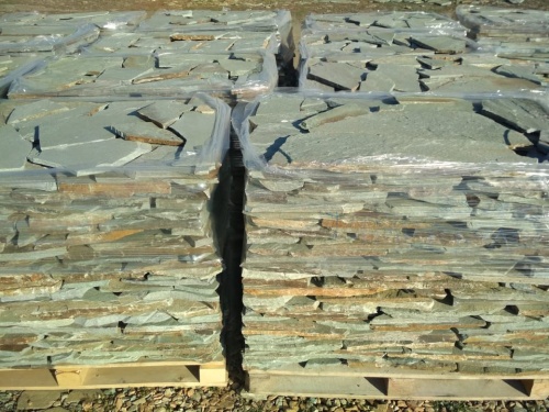 Плитняк златолит зелёный для цоколя, отмостки купить в Магасе