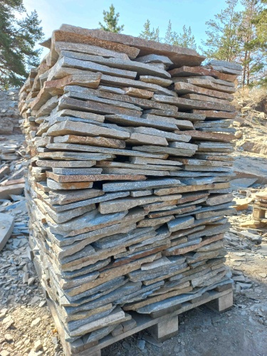 Плитняк златолит серебристый для фасада купить в Магасе