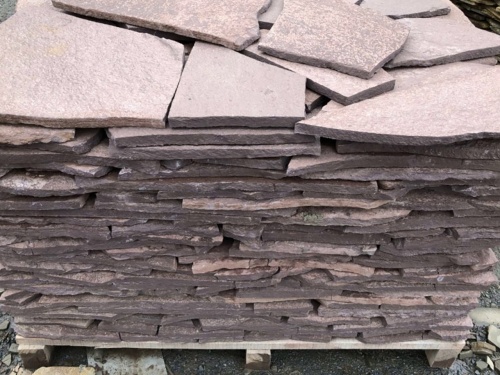 Плитняк лемезит бордовый для облицовки цоколя 20-25 мм  купить в Магасе