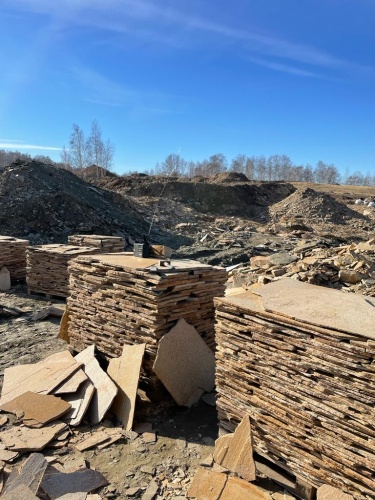 Плитняк златолит жёлтый золотистый для фасада 1,5-3см купить в Магасе