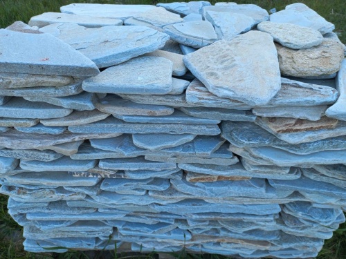 Плитняк златолит зелёный галтованный для цоколя купить в Магасе